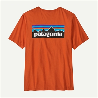 Patagonia Mens P-6 Logo T-Shirt coal orange